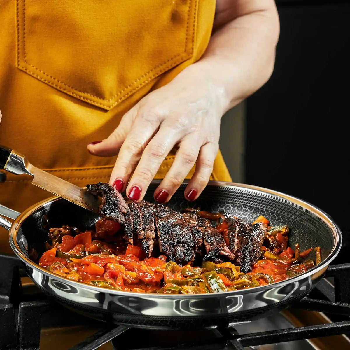 Hybrid Fry Pan with Lid, 12"