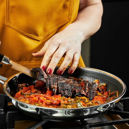 Hybrid Fry Pan with Lid, 12"