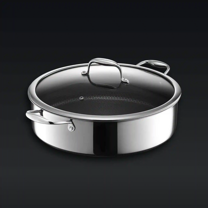 Hybrid Deep Sauté Pan/Chicken Fryer with Lid, 7-Qt