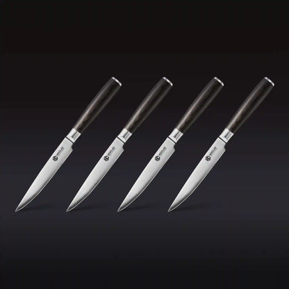 Damascus Steel Steak Knife Set, 4-pc (Espresso)