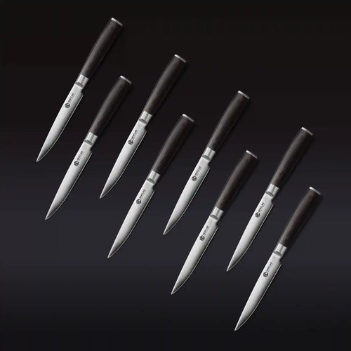 Damascus Steel Steak Knife Set, 8-pc (Espresso)