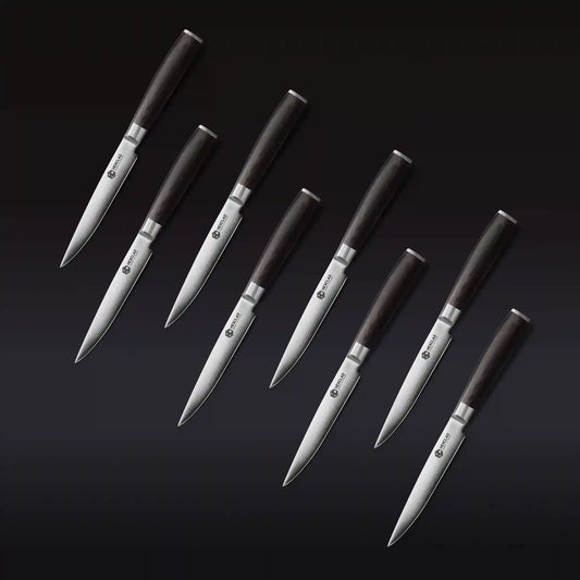Damascus Steel Steak Knife Set, 8-pc (Espresso)