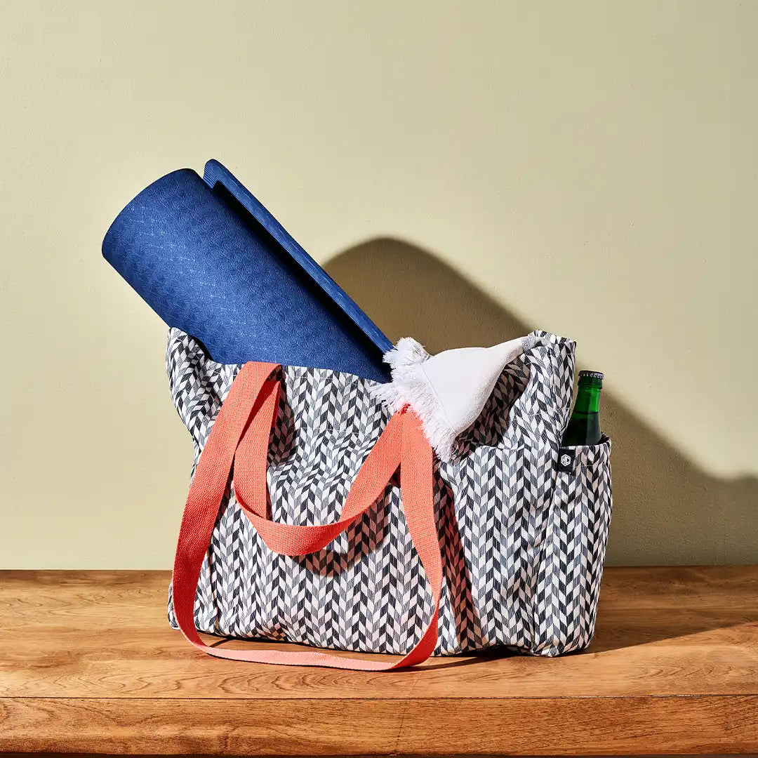 The Everything Everywhere Bag (Chevron-Slate)