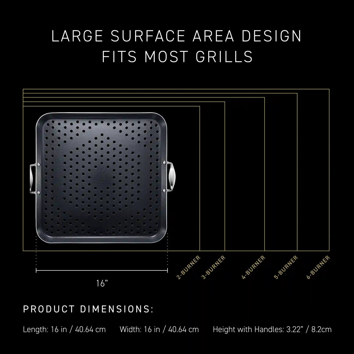 Hybrid BBQ Grill Topper, 16”