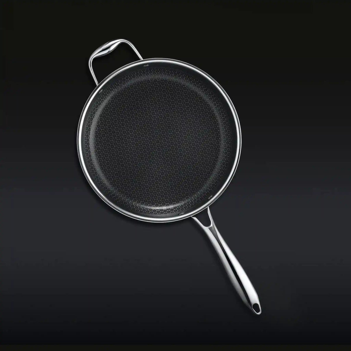 Hybrid Deep Sauté Pan with Lid, 3.3-Qt