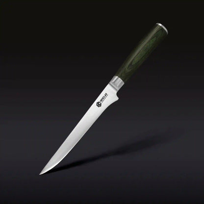 Damascus Steel Boning & Fillet Knife, 6" (Green)