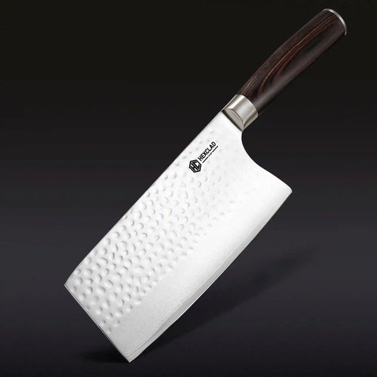 Damascus Steel Cleaver, 7" (Espresso)