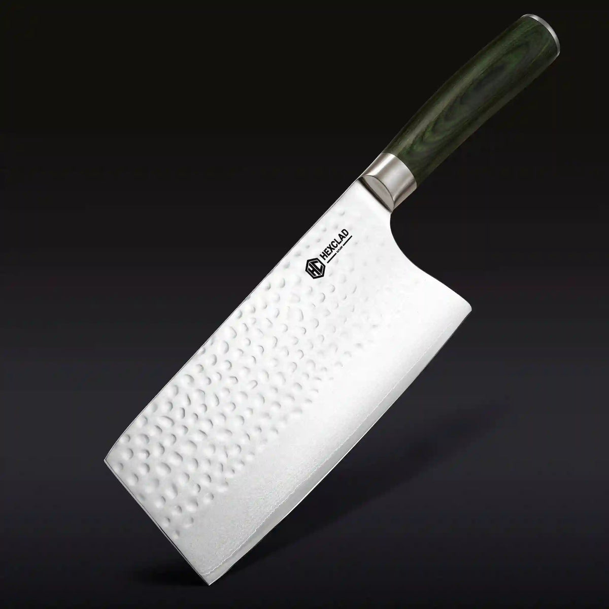 Damascus Steel Cleaver, 7" (Green)