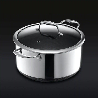 Hybrid Stock Pot With Lid, 8-Qt