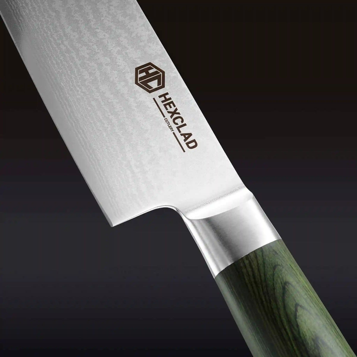Damascus Steel Chef's Knife, 8" (Green)