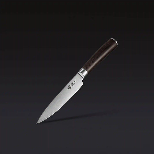 Damascus Steel Utility Knife, 5" (Espresso)